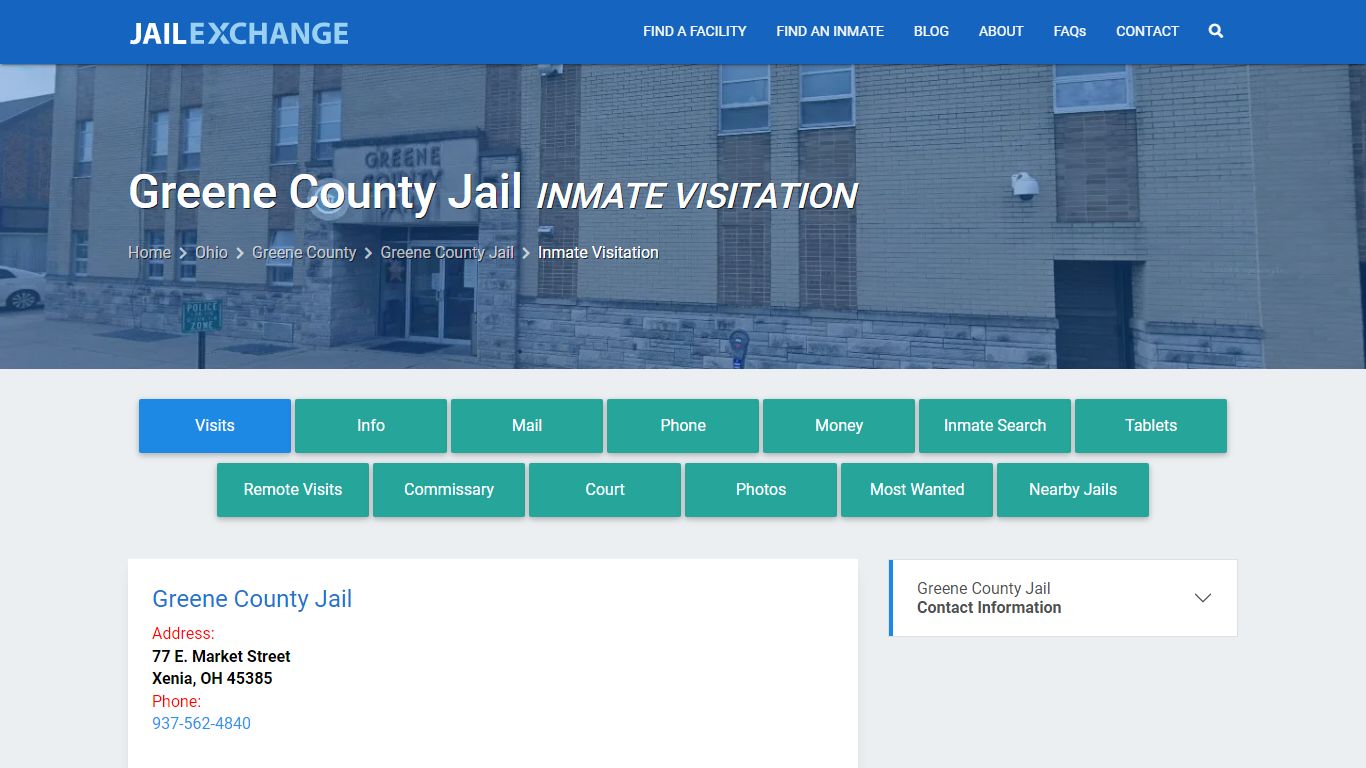Inmate Visitation - Greene County Jail, OH - Jail Exchange