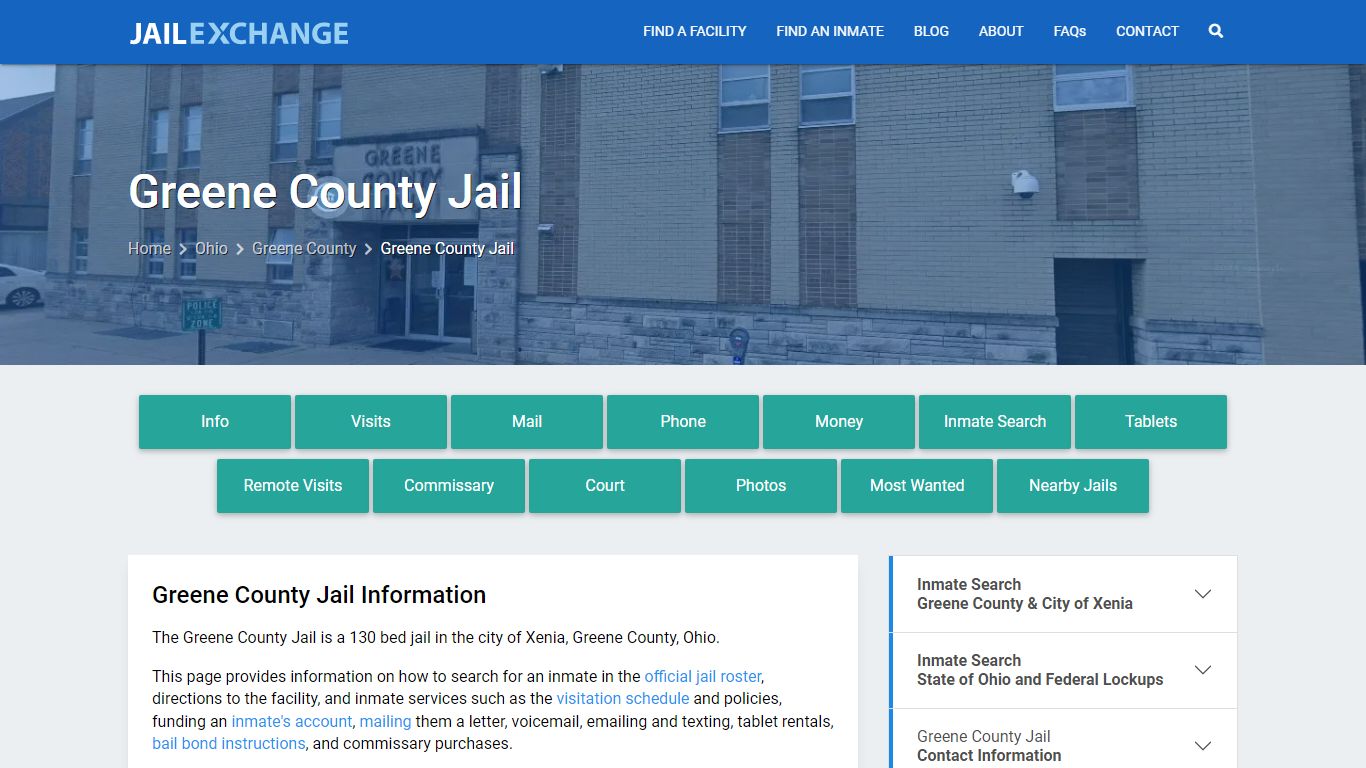 Greene County Jail, OH Inmate Search, Information